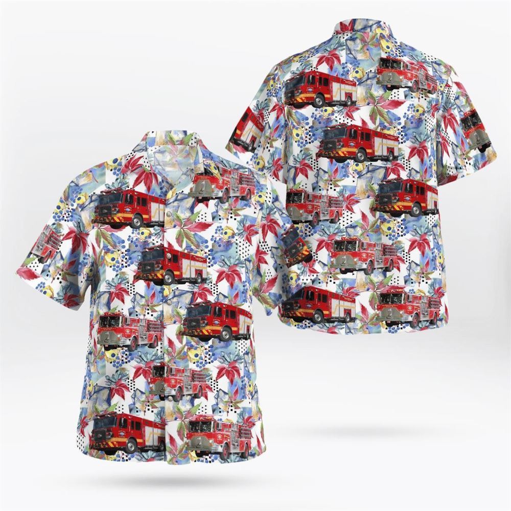 Golden’s Bridge, Westchester County, New York, Golden’s Bridge Fire Department Hawaiian Shirt – Gifts For Firefighters In NY