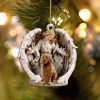 Goldendoodle-Cardinal & Truck Two Sided Christmas Plastic Hanging Ornament – Funny Ornament