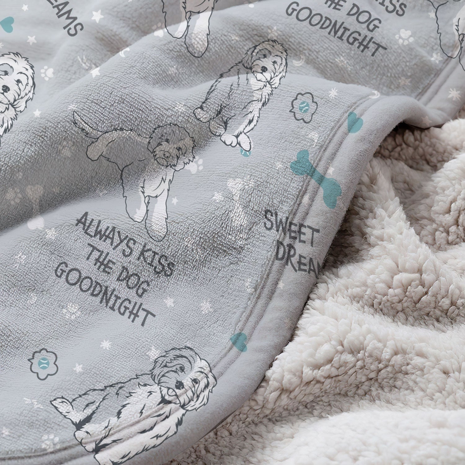 Goldendoodle Sleepy  Fleece Throw Blanket – Pendleton Sherpa Fleece Blanket – Gifts For Dog Lover