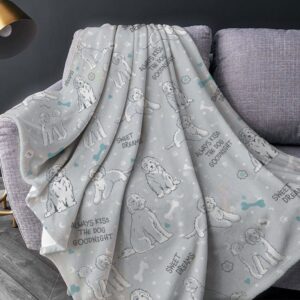 Goldendoodle Sleepy  Fleece Throw Blanket - Pendleton Sherpa Fleece Blanket - Gifts For Dog Lover