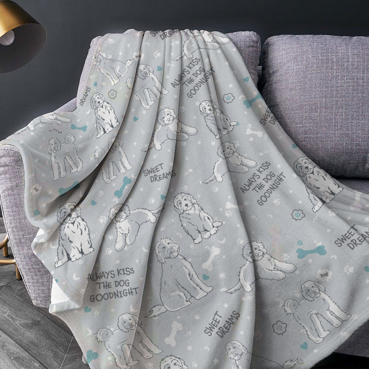 Goldendoodle Sleepy  Fleece Throw Blanket – Pendleton Sherpa Fleece Blanket – Gifts For Dog Lover