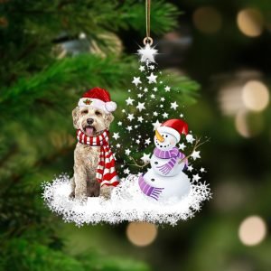Goldendoodle Star Tree Hanging Christmas Plastic Hanging&hellip;