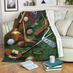 Golf Vintage Fleece Throw Blanket – Throw&hellip;