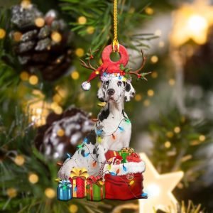 Great Dane Christmas Shape Christmas Plastic Hanging&hellip;