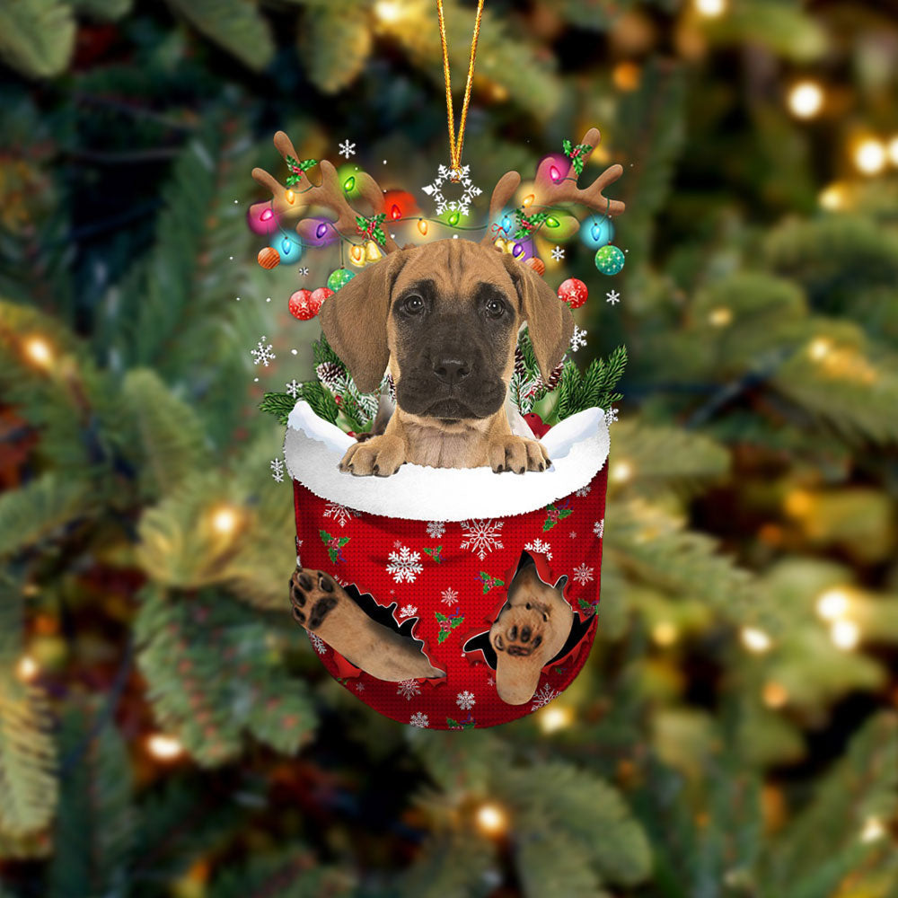 Great Dane In Snow Pocket Christmas Ornament Hanging Gift – Flat Acrylic Dog Ornament Great Dane In Snow Pocket Christmas Ornament Hanging Gift – Flat Acrylic Dog Ornament