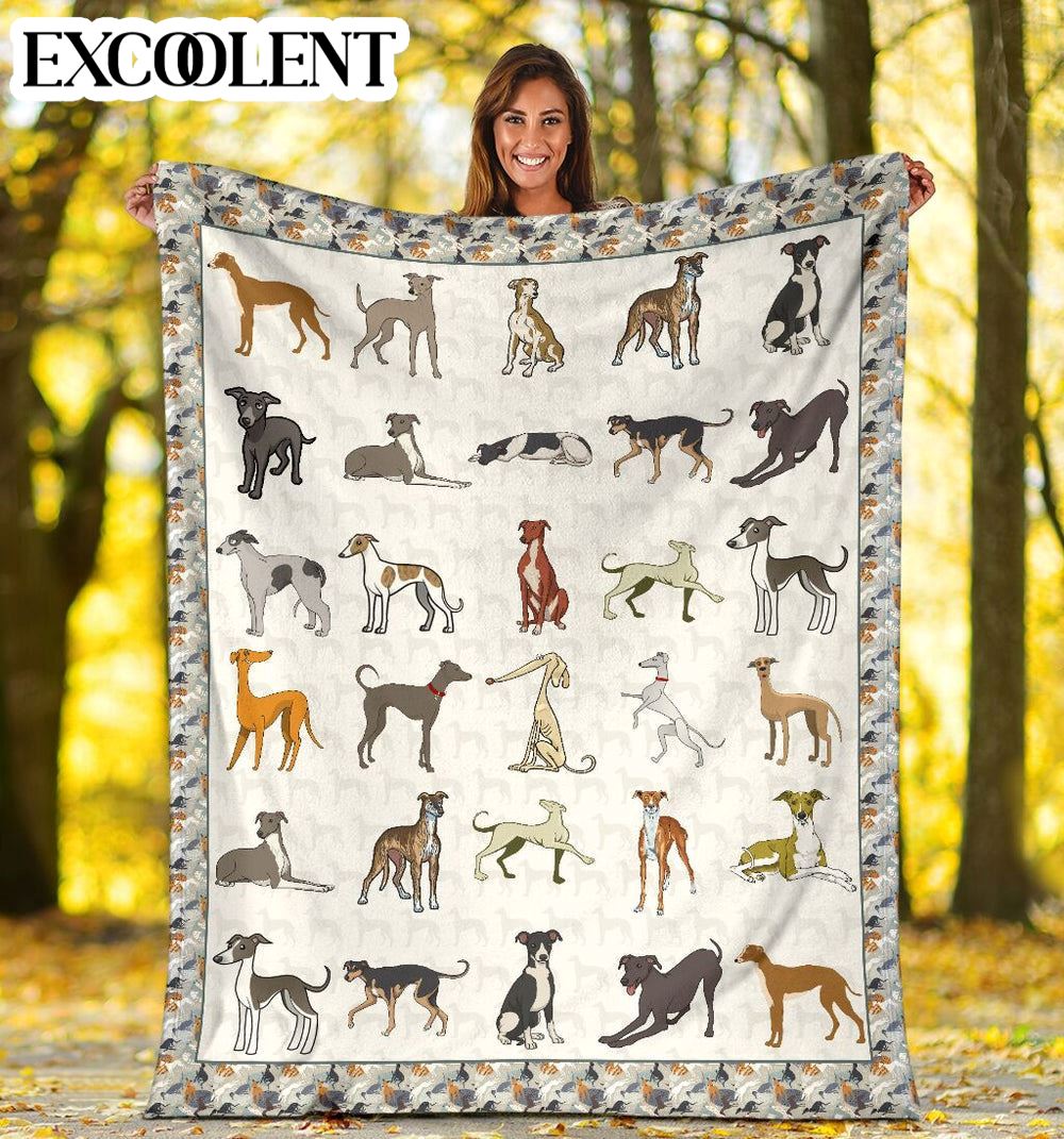 Greyhound Fleece Throw Blanket – Pendleton Sherpa Fleece Blanket – Gifts For Dog Lover