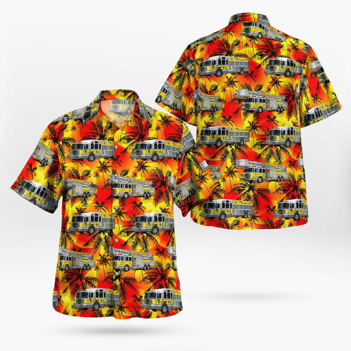 Guilderland Fire Department Guilderland, NY Hawaiian Shirt – Gifts For Firefighters In Guilderland, NY