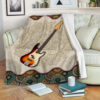 Guitar Vintage Mandala Music Bed Blankets – Fleece Throw Blanket – Best Weighted Blanket For Adults