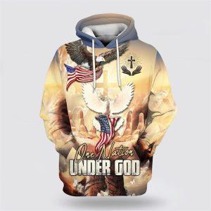 Hand Jesus One Nation Under God Hoodies&hellip;