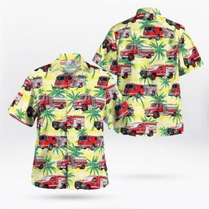 Hannacroix, NY, Medway-Grapeville Fire Company Hawaiian Shirt&hellip;