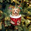 Havanese In Snow Pocket Christmas Ornament – Flat Acrylic Dog Ornament – Dog Memorial Gift