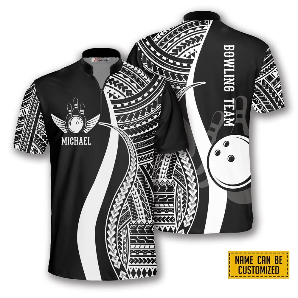 Hawaian Pattern Bowling Personalized Names And Team Jersey Shirt – Gift For Bowling Enthusiasts