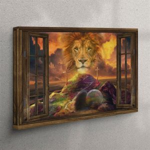 He Is Risen Canvas – Lion Of&hellip;