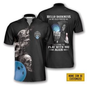 Hello Darkness My Old Friend Bowling Personalized Names Jersey Shirt – Gift For Bowling Enthusiasts