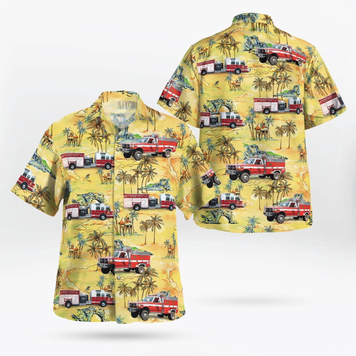 Hillsborough Fire Co. #3 – Station 38, Hillsborough, NJ Hawaiian Shirt – Gifts For Firefighters In Hillsborough, NJ