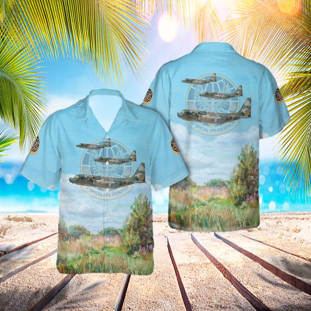 Hurlburt Field, Florida, Us Air Force 15th Special Operations Squadron Mc-130h Combat Talon II 2 Hawaiian Shirt – Hawaiian Outfit For Men
