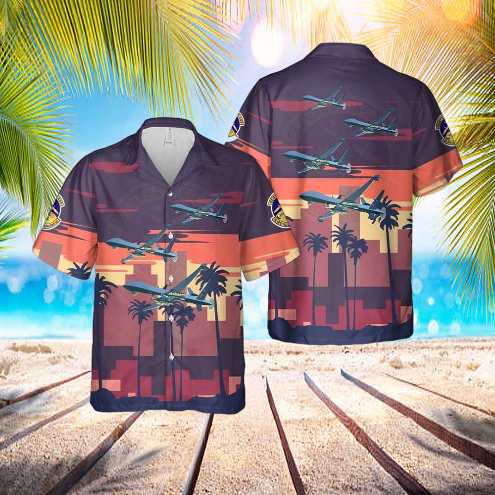 Hurlburt Field, Florida, Us Air Force 2nd Special Operations Squadron General Atomics MQ-9 Reaper Hawaiian Shirt – Hawaiian Outfit For Men