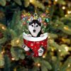 Husky In Snow Pocket Christmas Ornament – Ornaments Hanging Gift – Flat Acrylic Dog Ornament Husky In Snow Pocket Christmas Ornament – Ornaments Hanging Gift – Flat Acrylic Dog Ornament