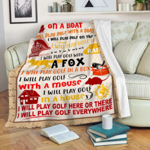 I Will Play Golf Fleece Throw Blanket&hellip;