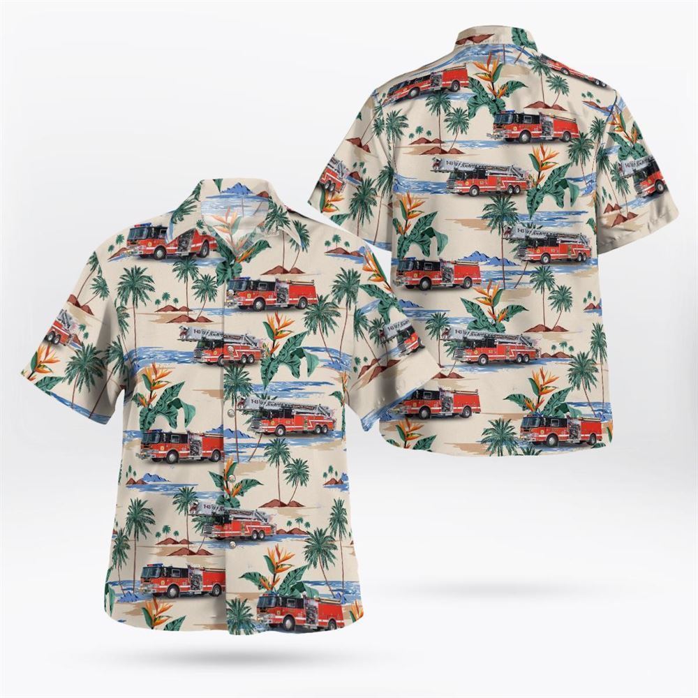 Ironia, NJ, Randolph Fire Department- Company 4 (Ironia) Hawaiian Shirt – Gifts For Firefighters In Ironia, NJ
