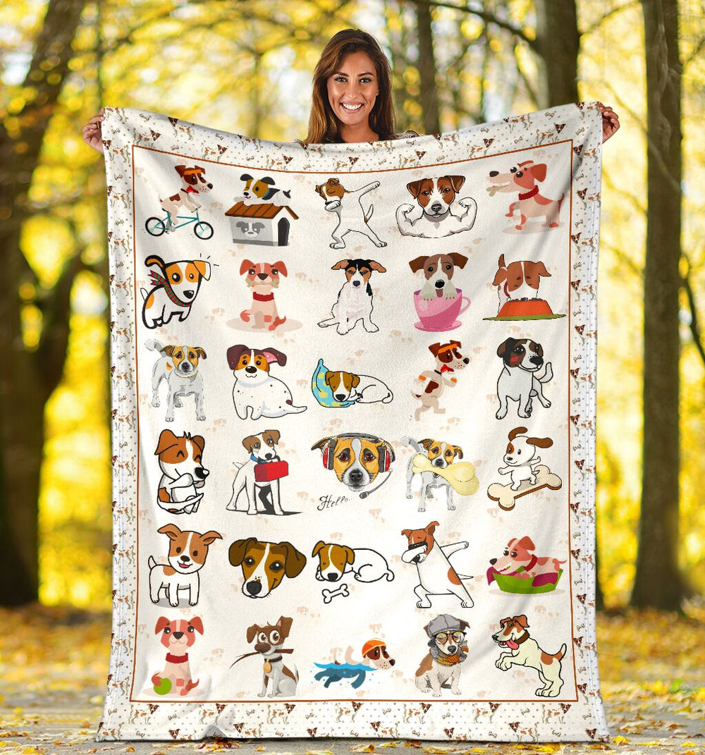 Jack Russell Fleece Throw Blanket – Pendleton Sherpa Fleece Blanket – Gifts For Dog Lover