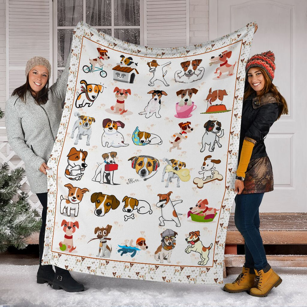 Jack Russell Fleece Throw Blanket – Pendleton Sherpa Fleece Blanket – Gifts For Dog Lover