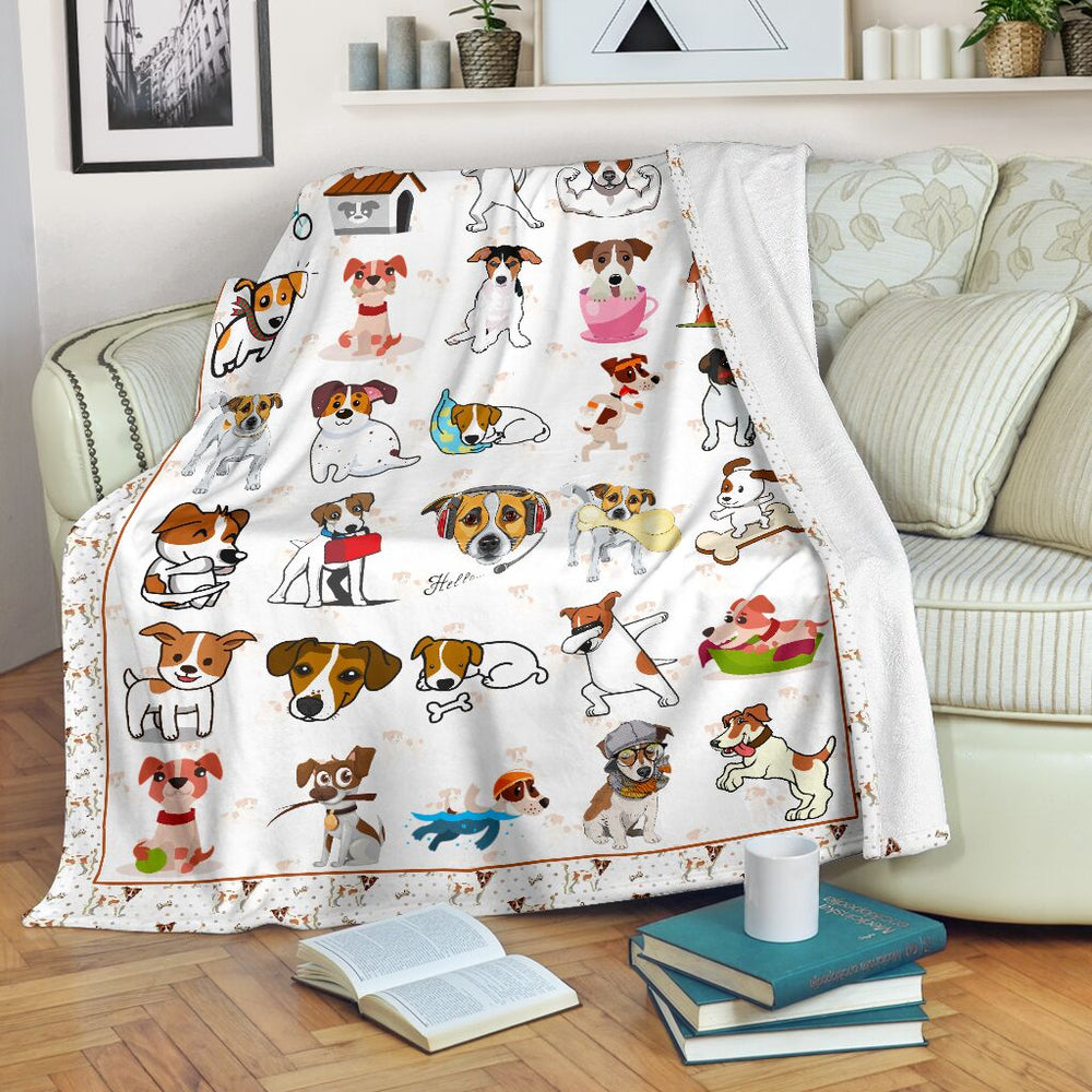 Jack Russell Fleece Throw Blanket – Pendleton Sherpa Fleece Blanket – Gifts For Dog Lover