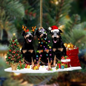 Jagdterrier Christmas Dog Friends Hanging Christmas Plastic&hellip;