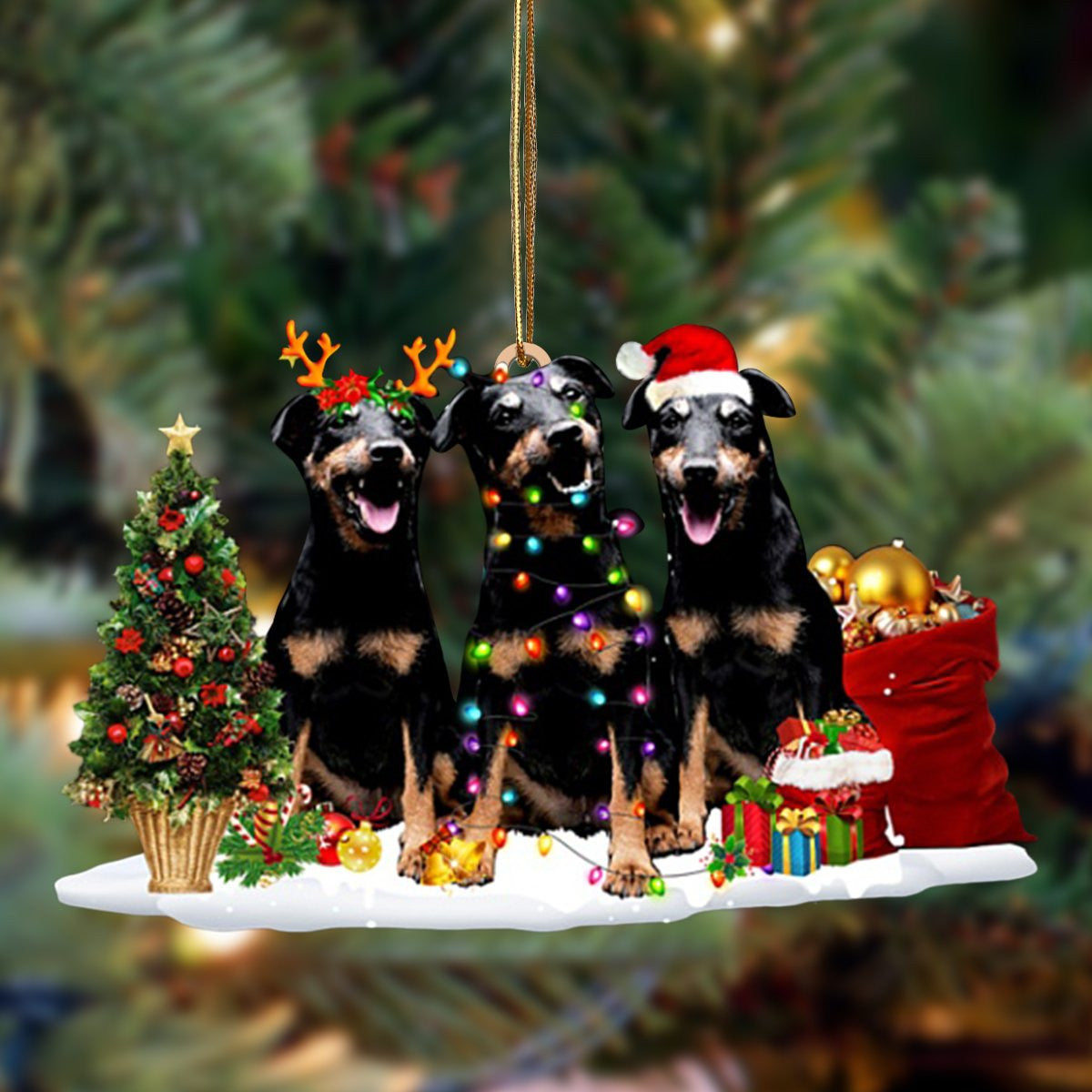 Jagdterrier Christmas Dog Friends Hanging Christmas Plastic Hanging Ornament – Dog Memorial Gift Jagdterrier Christmas Dog Friends Hanging Christmas Plastic Hanging Ornament – Dog Memorial Gift