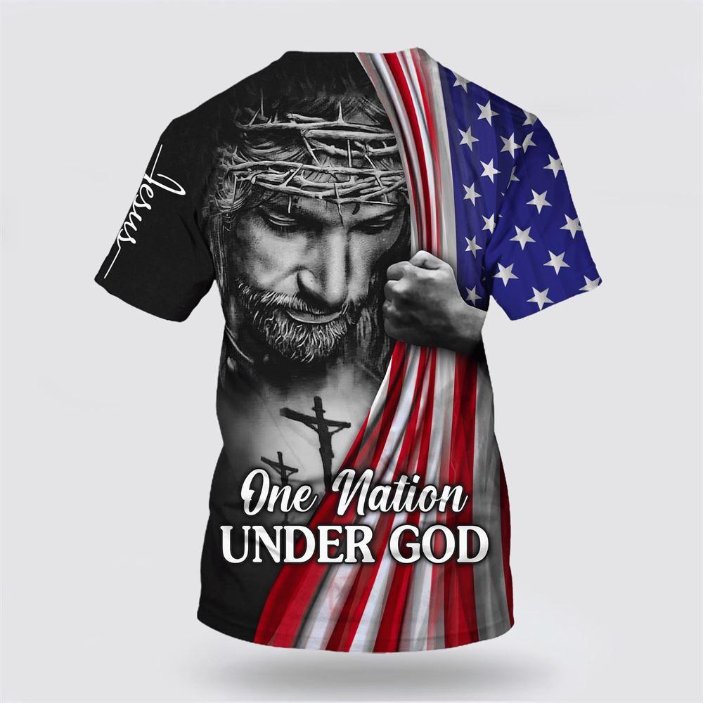 Jesus America One Nation Under God All Over Print 3D T Shirt – Gifts For Christians Jesus America One Nation Under God All Over Print 3D T Shirt – Gifts For Christians