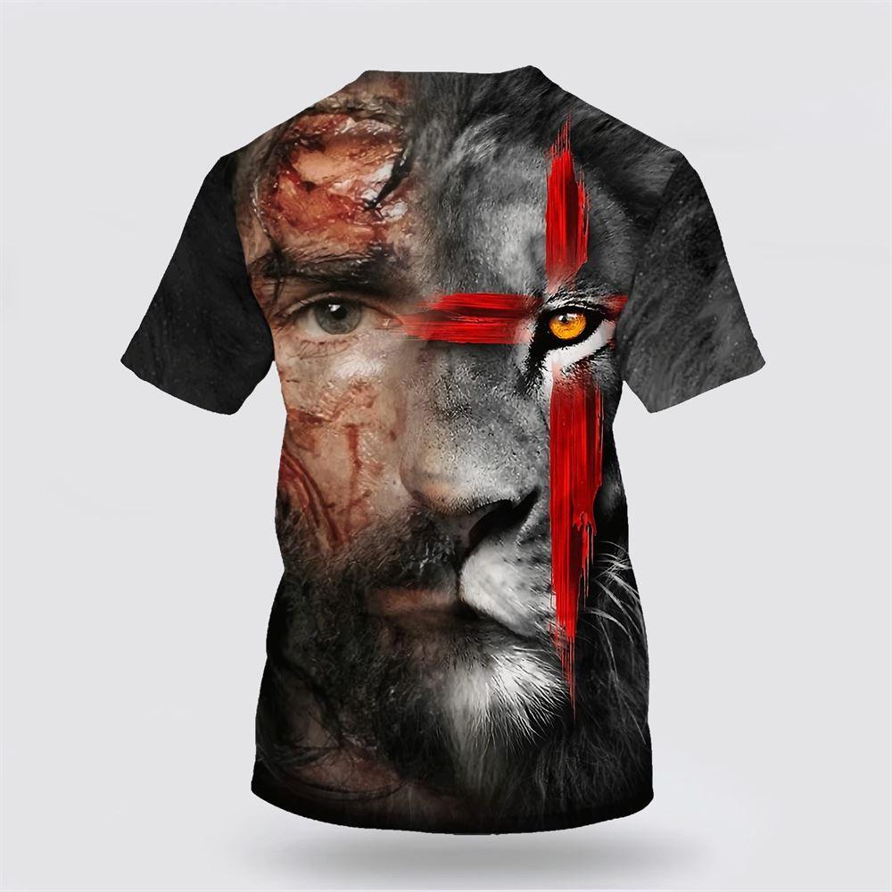 Jesus And Lion All Over Print 3D T Shirt – Gifts For Christians Jesus And Lion All Over Print 3D T Shirt – Gifts For Christians