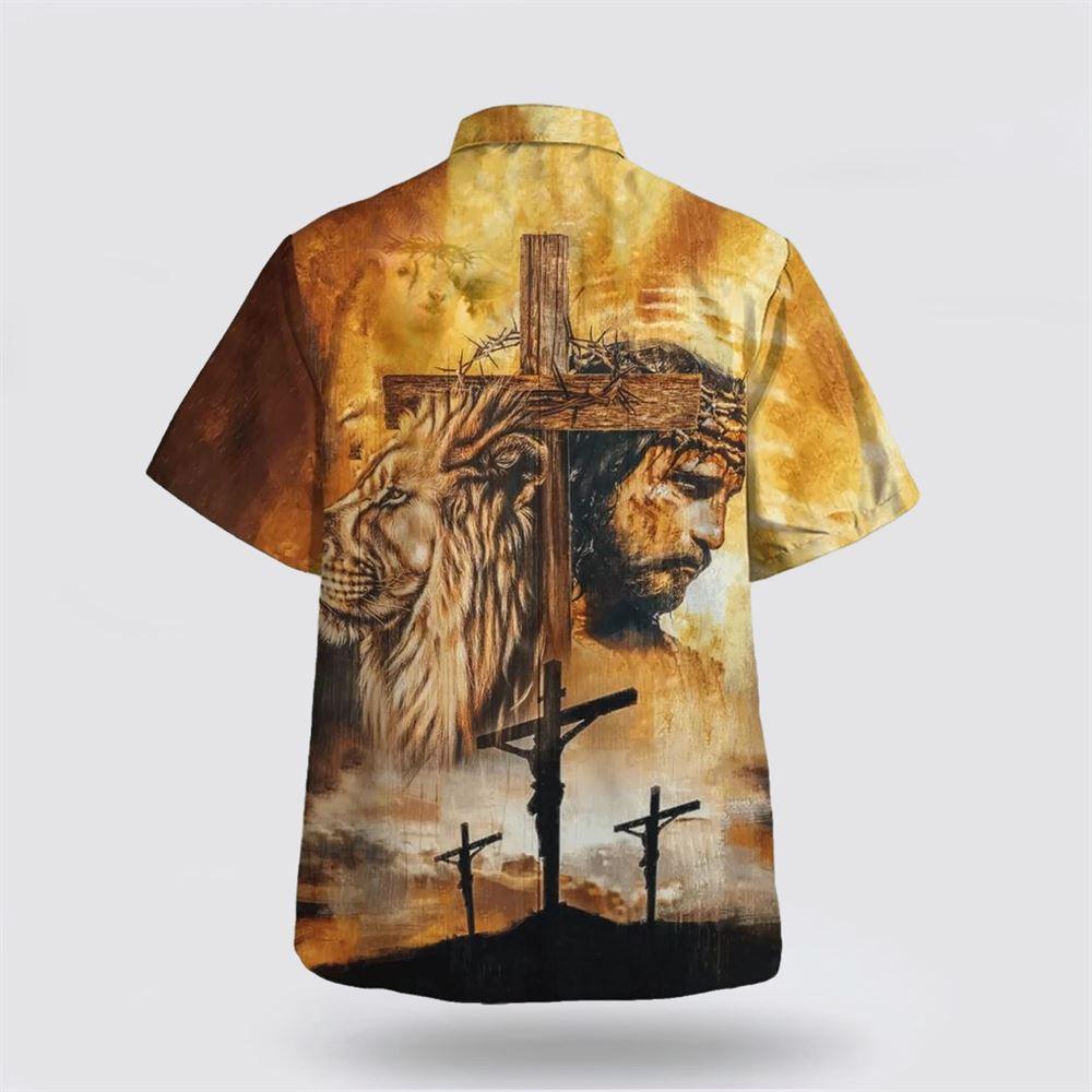 Jesus And Lion Hawaiian Shirts For Men – Gifts For Christians
