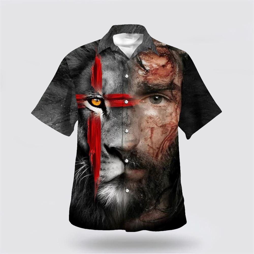 Jesus And Lion King Hawaiian Shirts – Gifts For Christians