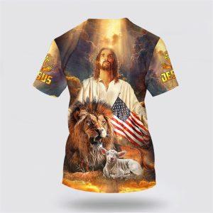 Jesus And Lion Lamb All Over Print 3D T Shirt Gifts For Christians 2 gc313u.jpg