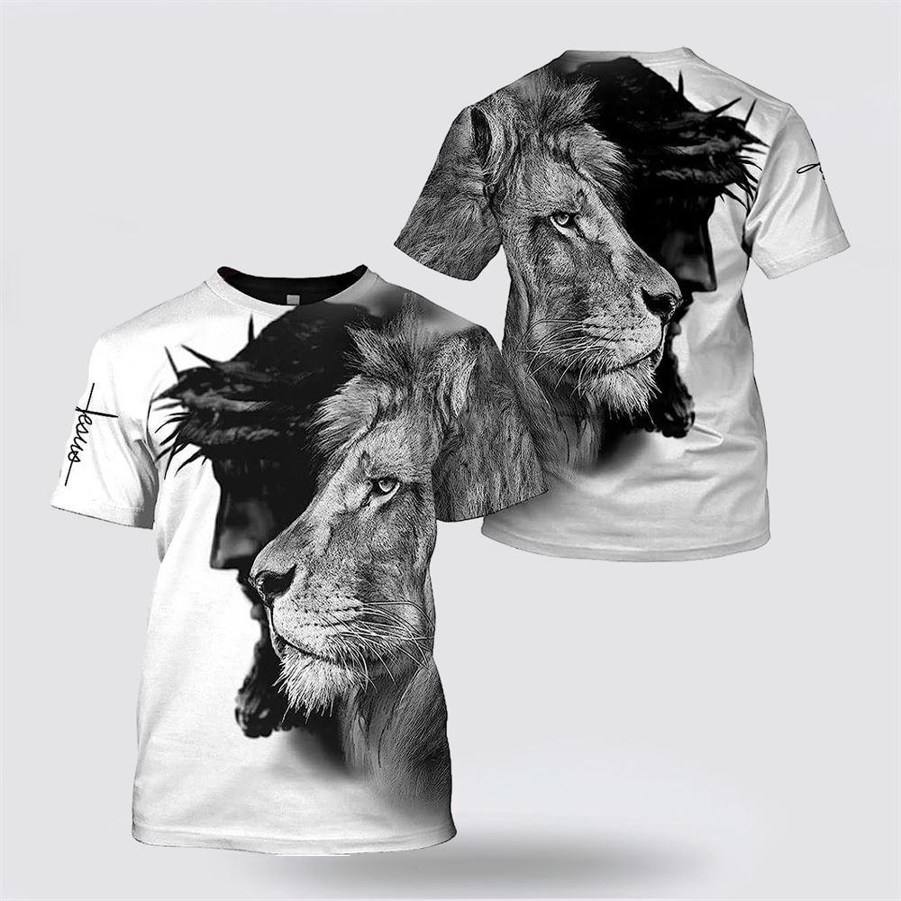 Jesus Christ The Lion King All Over Print 3D T Shirt – Gifts For Christians