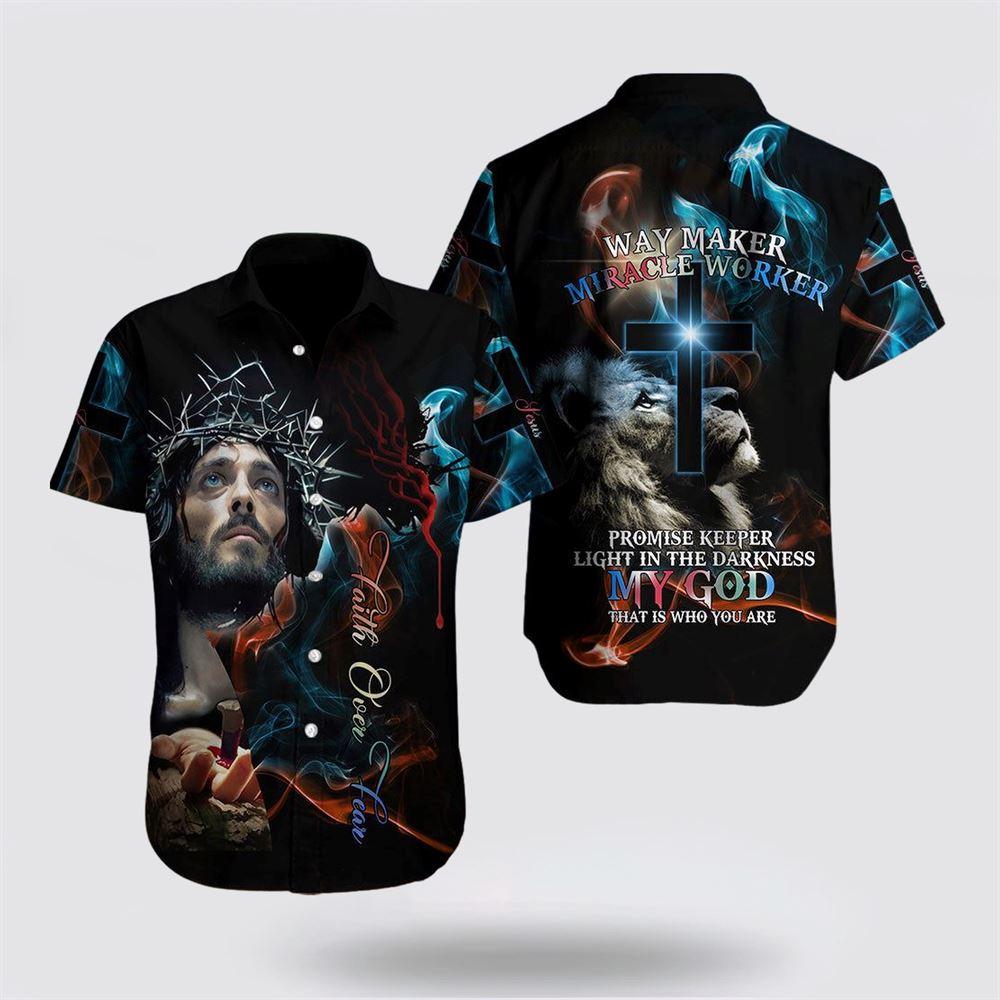 Jesus Faith Over Fear Christian Hawaiian Shirt – Gifts For Christians
