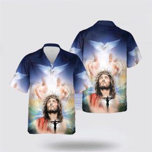 Jesus Hand Of God Dove Hawaiian Shirts&hellip;