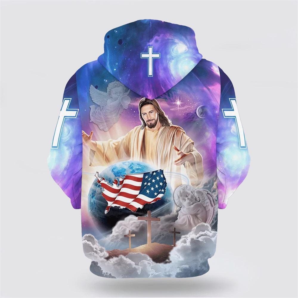 Jesus Hands Holding Earth Christian American Flag All Over Print 3D Hoodie – Gifts For Christian Families Jesus Hands Holding Earth Christian American Flag All Over Print 3D Hoodie – Gifts For Christian Families