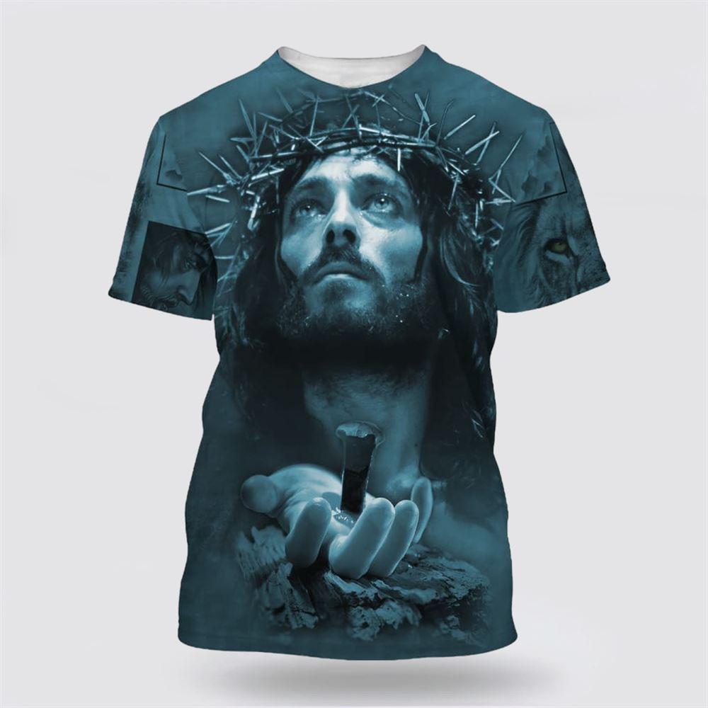 Jesus Hands Nail Shirts I May Not Be Perfect But Jesus Thinks Im To Die For All Over Print 3D T Shirt – Gifts For Christian