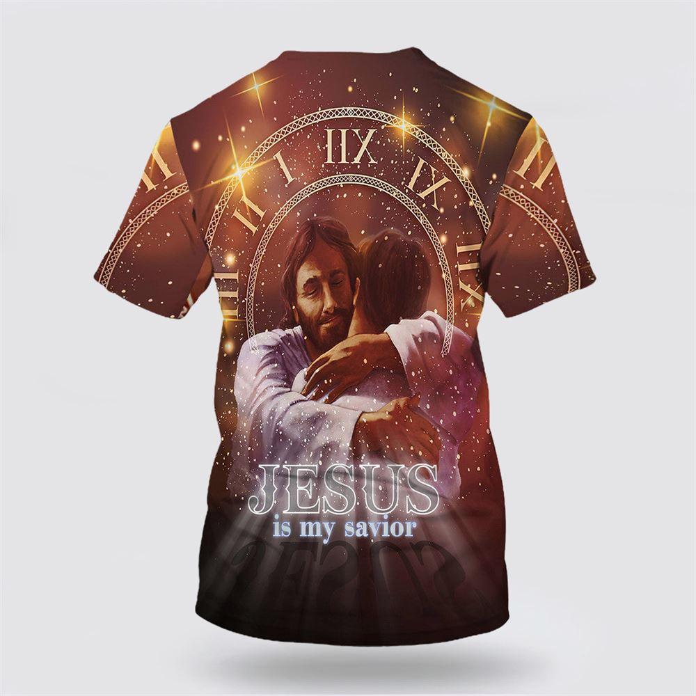 Jesus Holding Is My Savior All Over Print 3D T Shirt – Gifts For Christian Friends