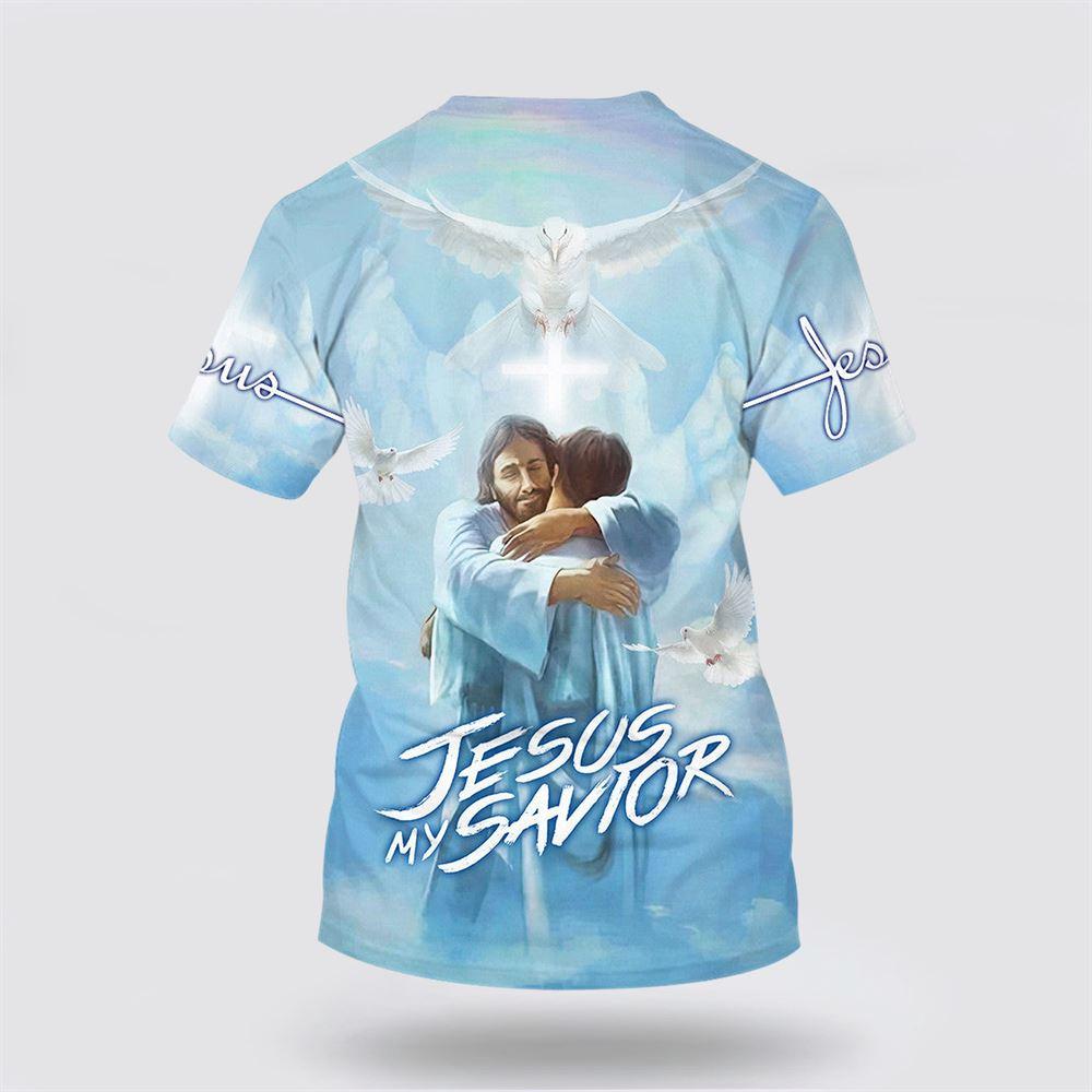 Jesus Holding Is My Savior All Over Print 3D T Shirt – Gifts For Christians
