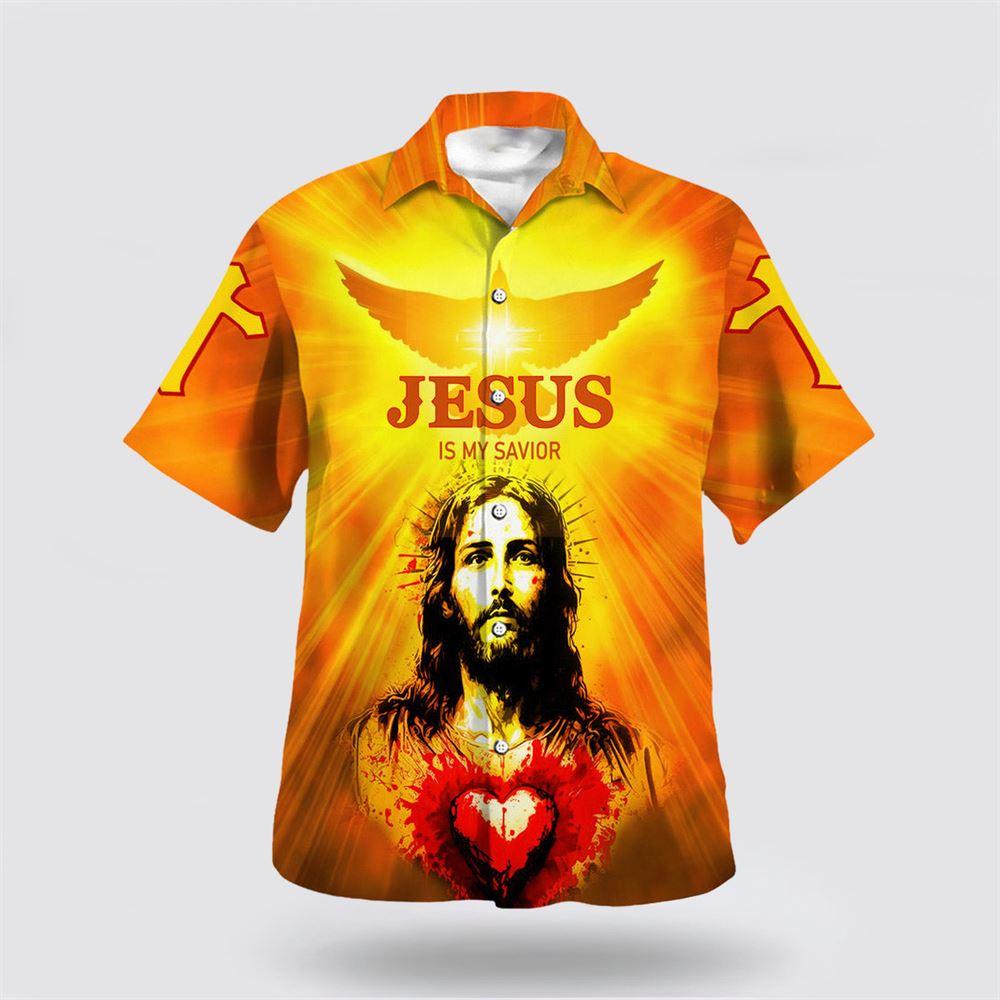 Jesus Is My Savior Christ Of The Sacred Heart Hawaiian Shirts – Gifts For People Who Love Jesus