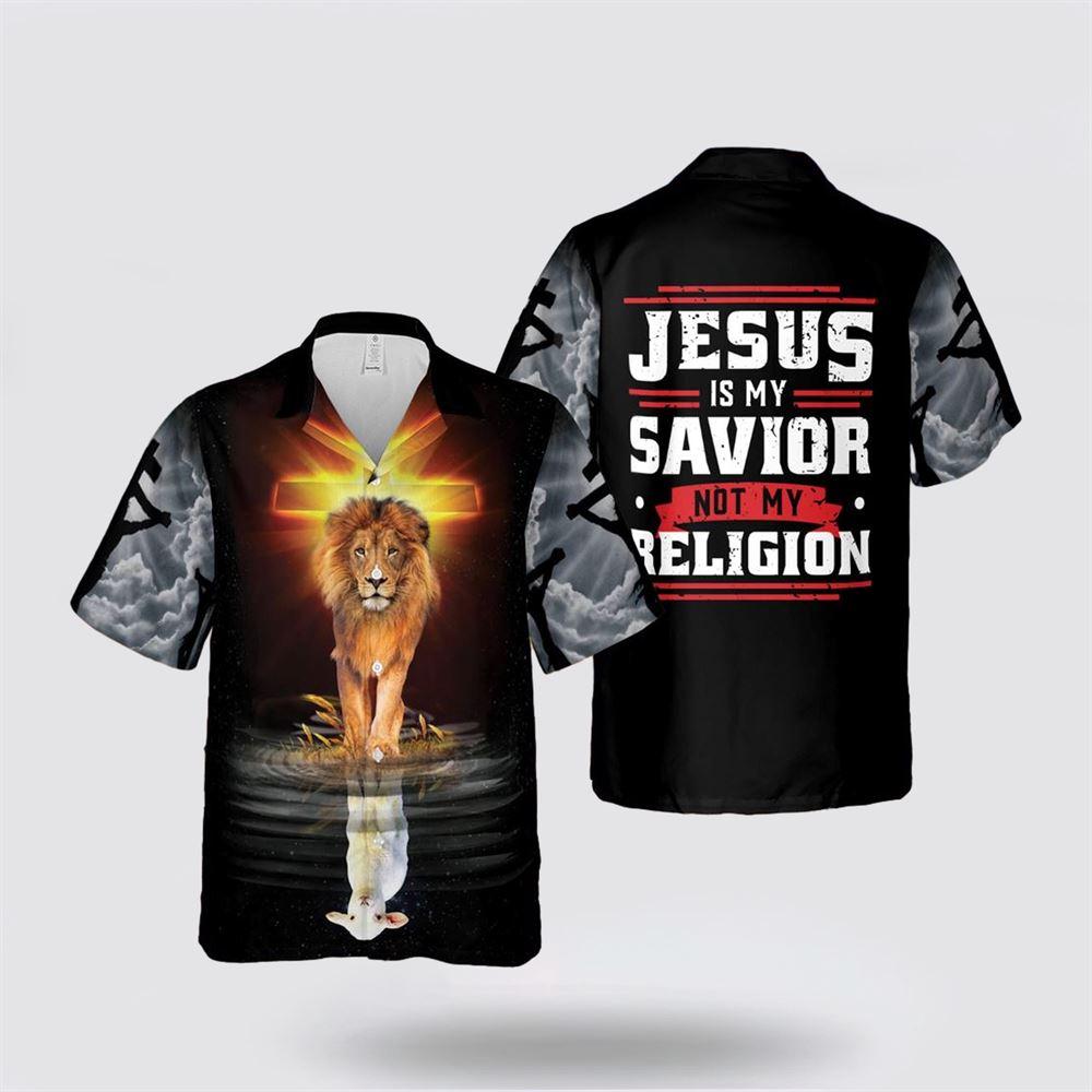 Jesus Is My Savior Jesus Lion Lamp Hawaiian Shirts – Gifts For People Who Love Jesus