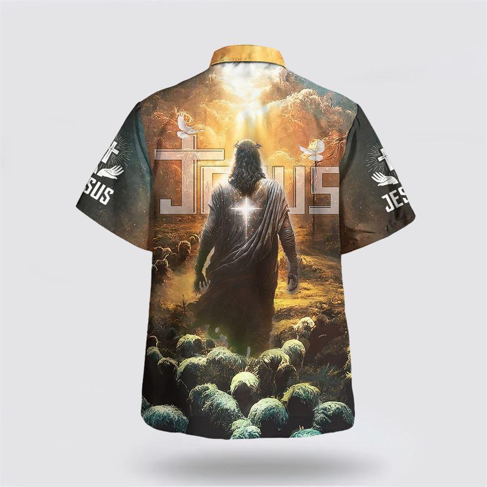 Jesus Leading Sheep Hawaiian Shirts – Gifts For People Who Love Jesus