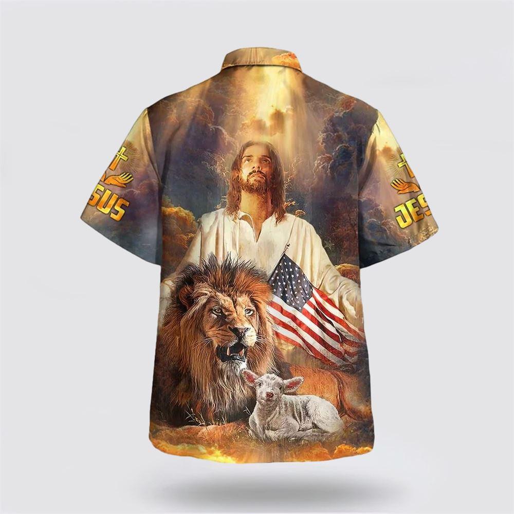 Jesus Lion And The Lamb Hawaiian Shirts For Men – Gifts For People Who Love Jesus