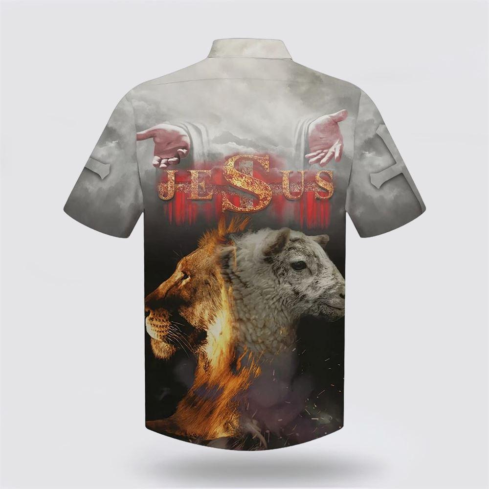 Jesus Lion And The Sheep Hawaiian Shirts – Gifts For People Who Love Jesus