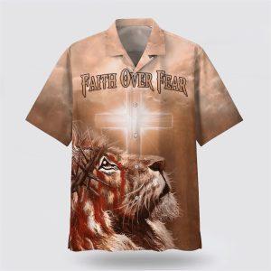 Jesus Lion Cross Flag Faith Over Fear&hellip;