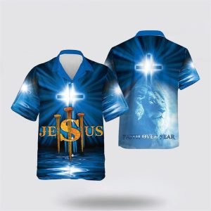 Jesus Lion Faith Over Fear Hawaiian Shirt&hellip;