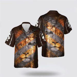 Jesus Lion Hawaiian Shirts Christian For Men&hellip;