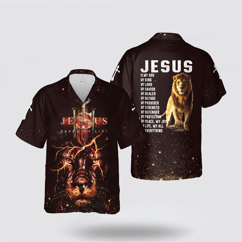 Jesus Lion Jesus Is My God Hawaiian Shirts – Gifts For People Who Love Jesus